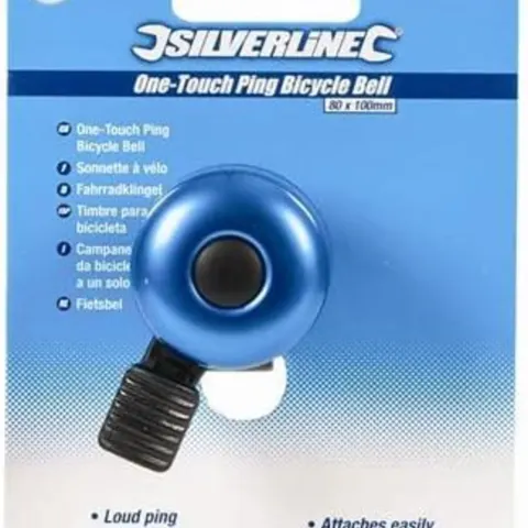 24 x Silverline 858804 One-Touch Ping Bike Bell 80dB