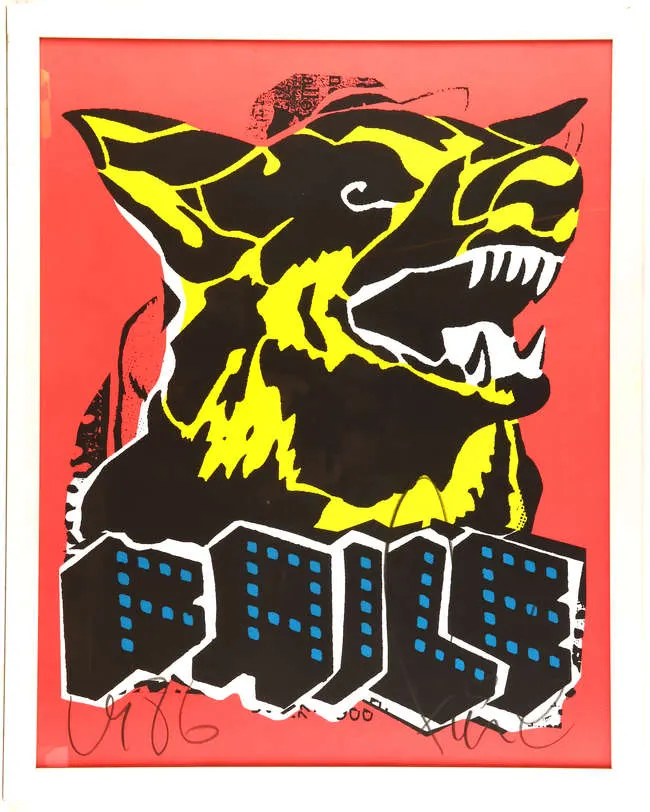 Faile(b 1975 & 76) 'Dog, Black Light Edition', Colour Screenprint, Signed In Pencil, Editioned, 2007