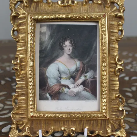 Early 19th Century Coloured Mezzotint in Gilt Frame