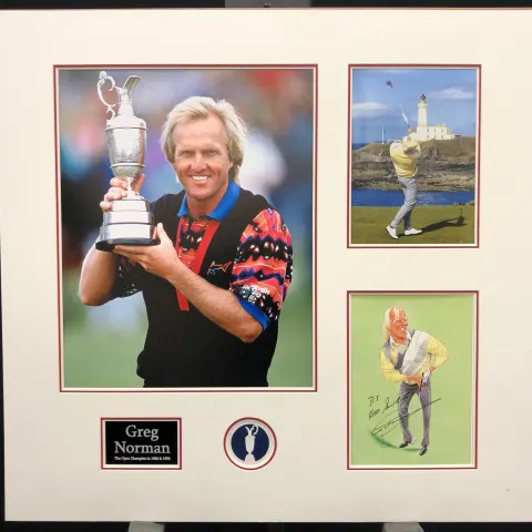 GREG NORMAN original signed presentation