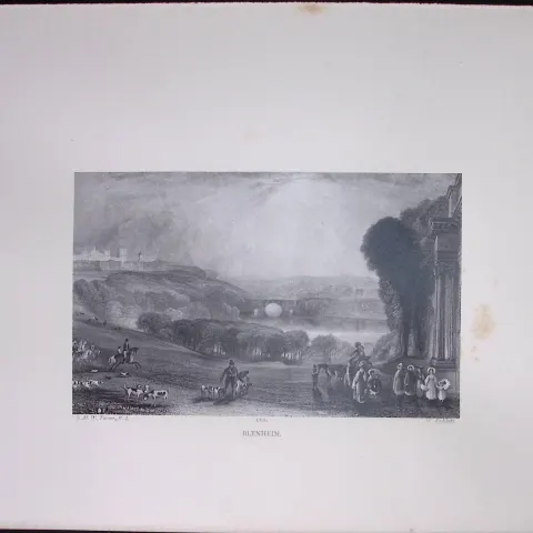 J.M.W Turner Rare “Blenheim House Woodstock” 1873 Picturesque Views in England-53