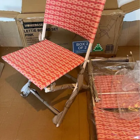 Brand new Adult Pink Patio Chairs (no table)