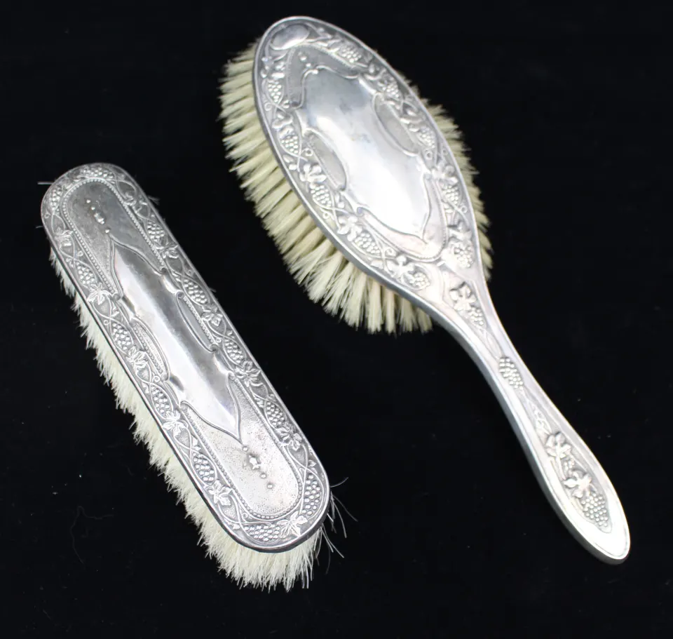 Pair of Silver Brushes Birmingham 1938