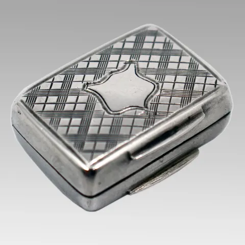 Early Victorian Solid Silver Vinaigrette by Francis Clark 1842
