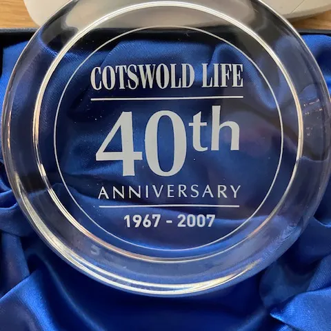 Cotswold Life 40th Anniversary Collectable/ 1967-2007/Boxed Paperweight