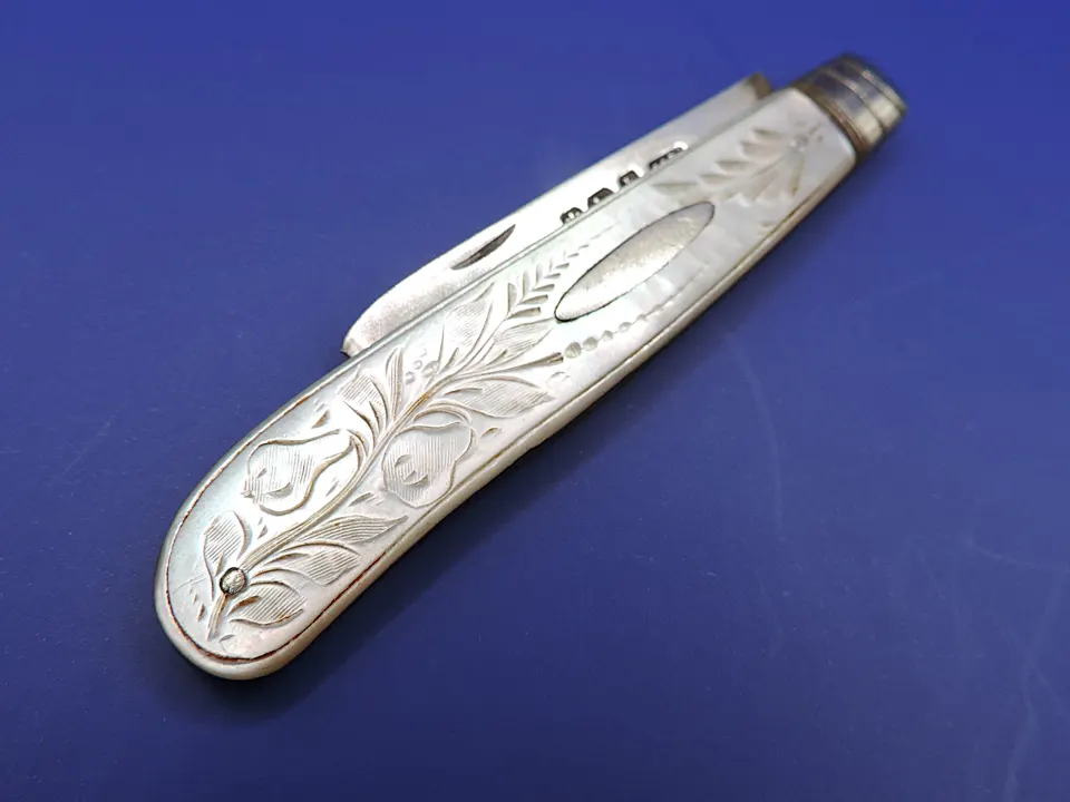 Victorian Silver and Mother of Pearl Fruit Knife 1894