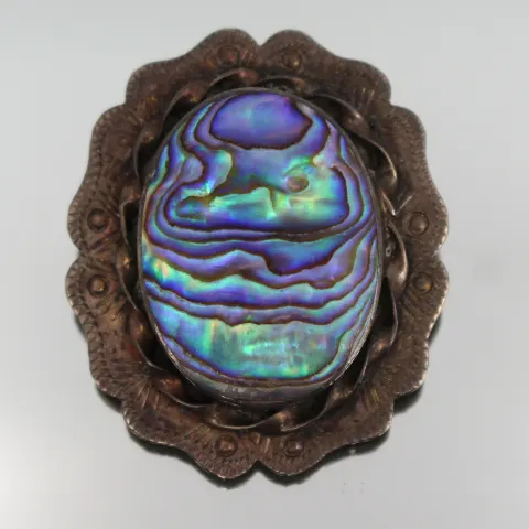 Mid 20th Century Silver and Abalone Brooch – c.1950