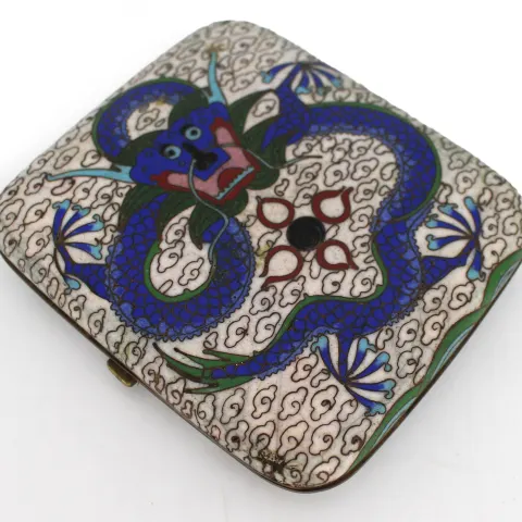 Early 20th c. Chinese Cloisonne Enamel Cigarette Case