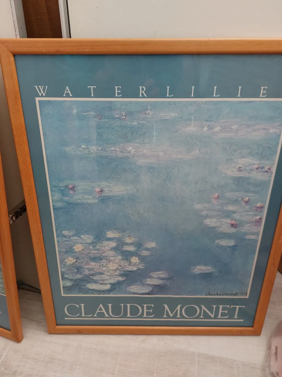 2 Monet prints and 2 cupboard doors from Ikea