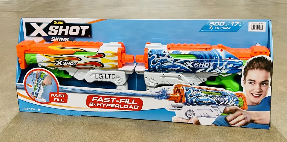 Zuru X Shot Water Fast Fill Skins Hyperload Wave and Inferno 2 Pack