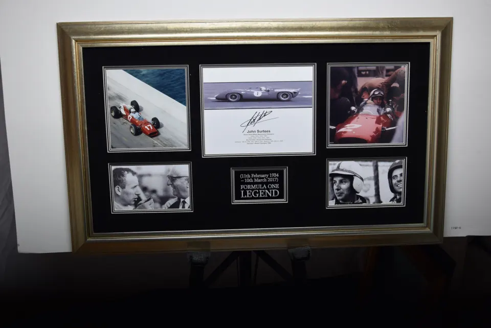 JOHN SURTEES original signature presentation.
