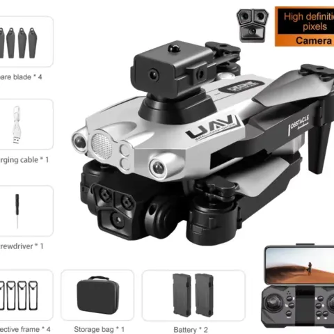 5GHz Brushless Motor Drone – 46min Flight, 10KM Range, 150° Adjustable Camera, Foldable UAV