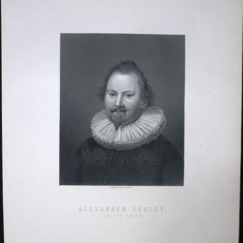 Earl of Leven Alexandra Lesley Scotland 1873 Antique 152 Years-Old Engraving-46