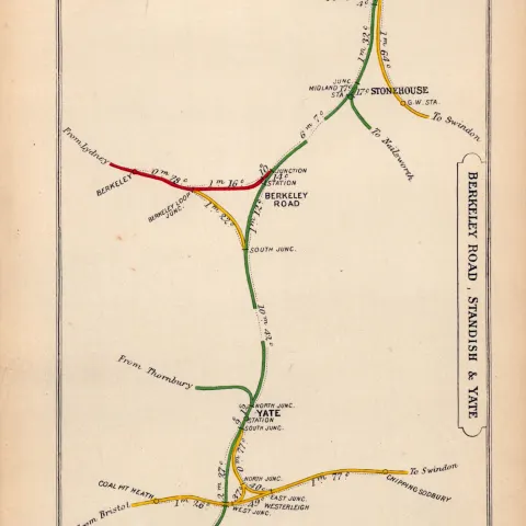 Berkeley Rd Standish & Yate Antique Railway Junction Diagram-155.