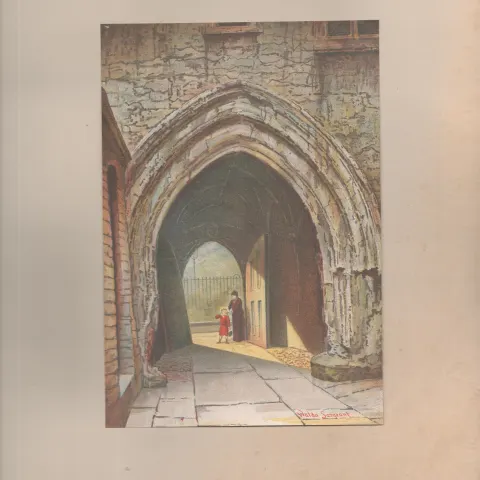 Deans Yard Westminster Antique 1888 Views of London 2