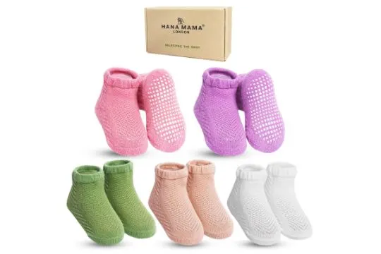 24 x HANA MAMA 5 Pairs GOTS Organic Cotton Baby Thermal Socks Total RRP £334.80 L1