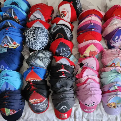190 PCS Kids Character Sun Hats – Disney, Marvel, Star Wars, Princess, Super Mario