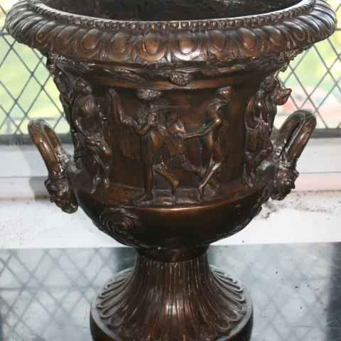 Very Heavy Classical Style Bronze Urn