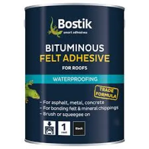 Bostik Bituminous Felt Adhesive for Roofs 5L BLACK