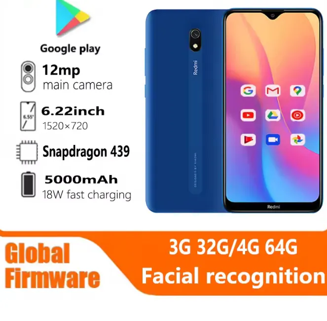 4G Smartphone With 6.22" HD Display, 5000mAh Battery, Dual Cameras, 4GB RAM + 64GB Storage