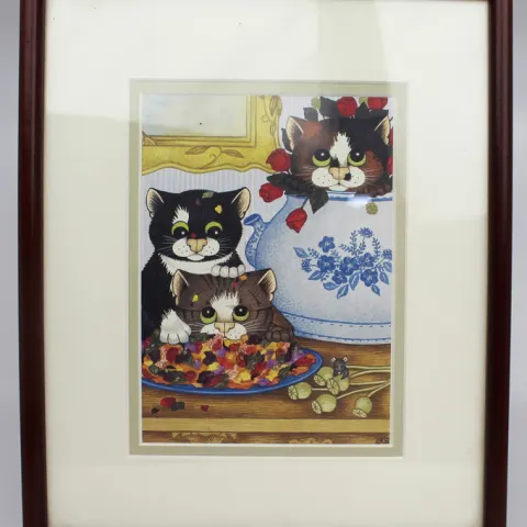 Linda Jane Smith Framed Cat Print