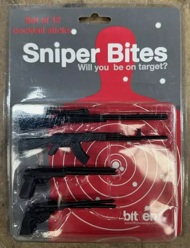 20 X Sniper Bites Set Of 12 Cocktail Sticks Party Sticks Reusable