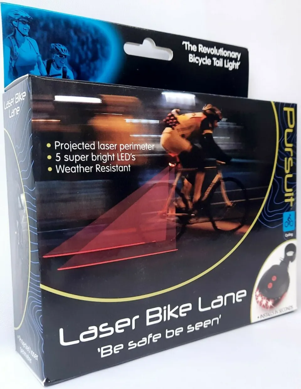 9 x Pursuit Laser Bike Lane Tail Light Weather Resistant LED Bike Light RRP 15.00