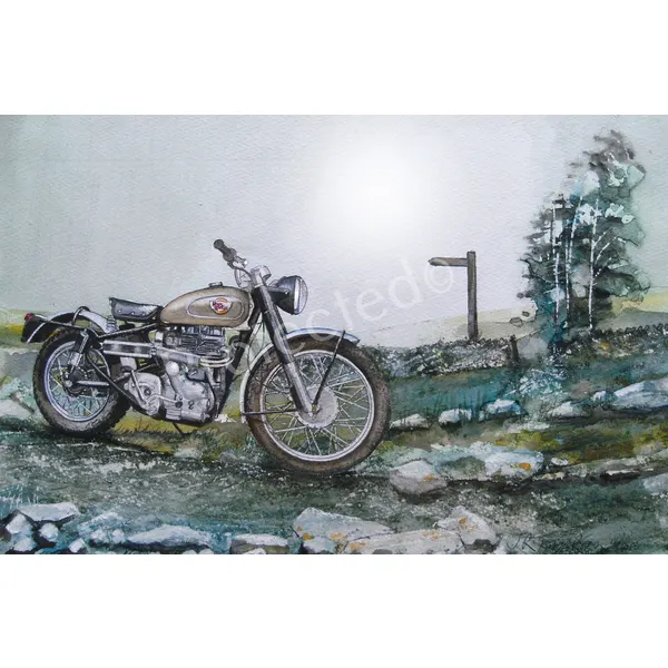 Royal Enfield Bullet 1950's Iconic British Motorbike Metal Wall Art