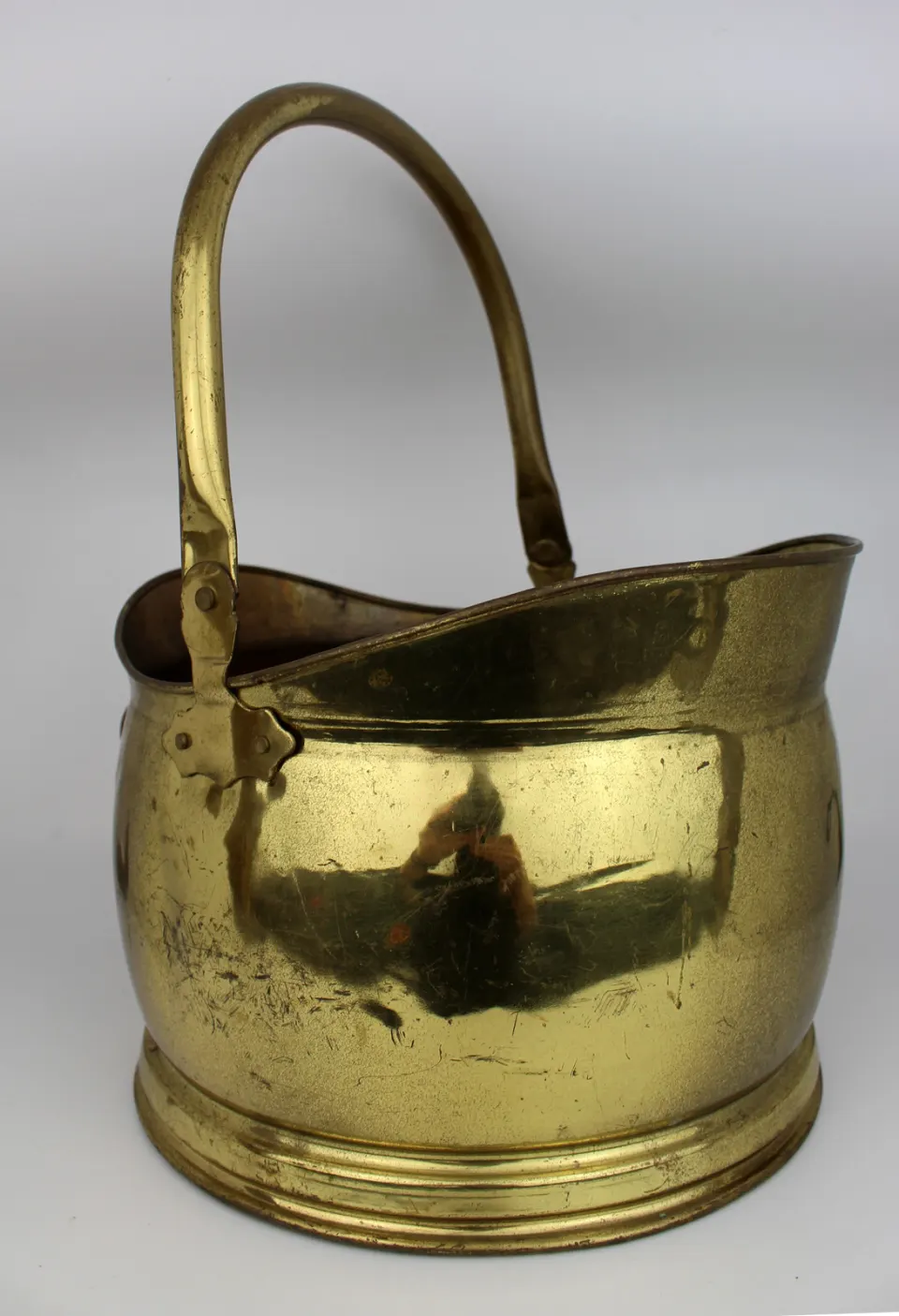 Vintage Lombard England Brass Coal Scuttle