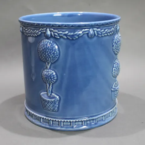 Large Blue Ceramic Planter