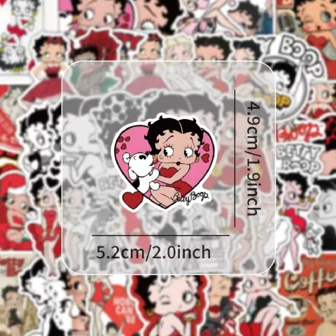 Betty Boop Retro x50 Stickers Vintage