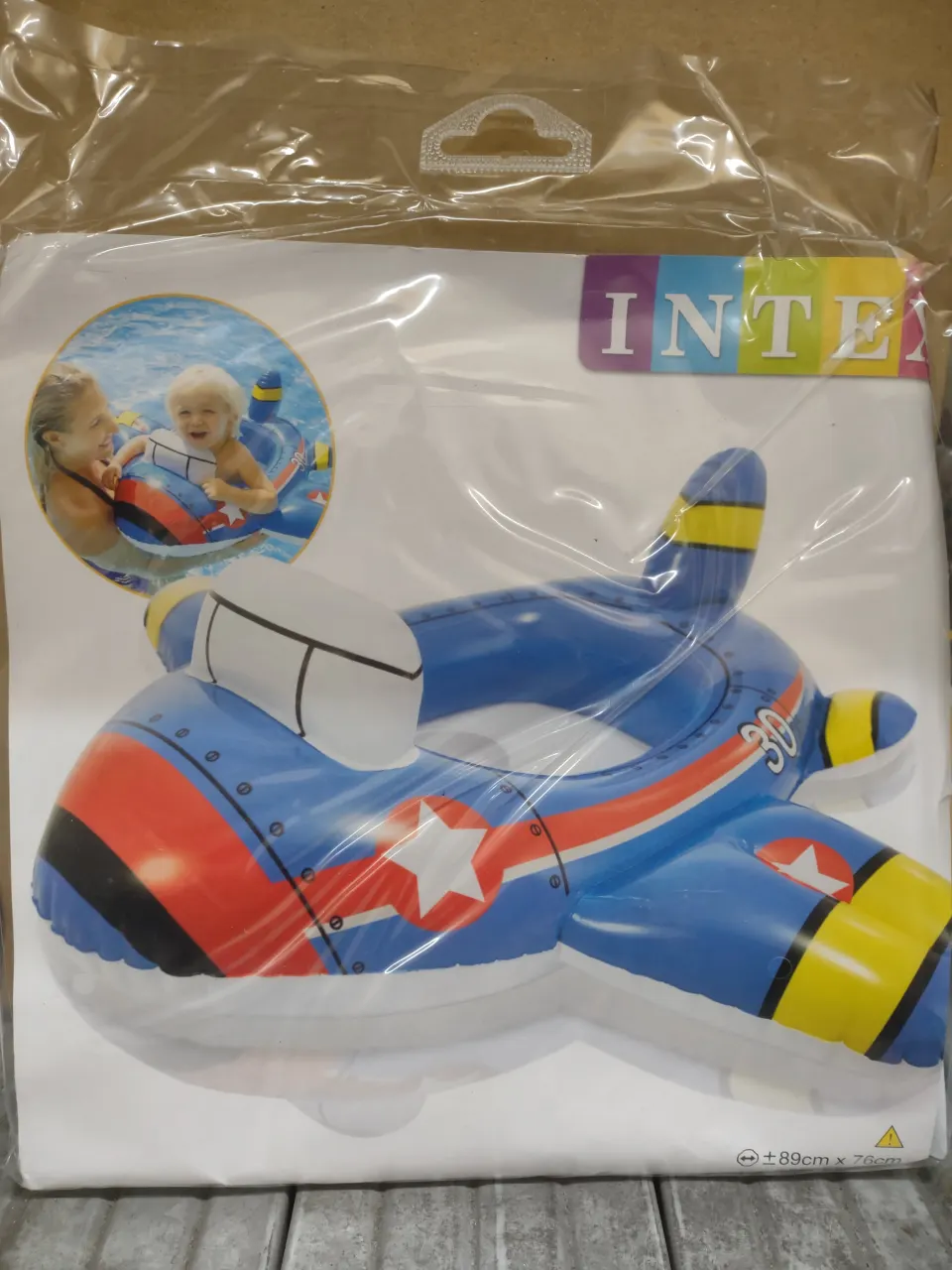 INTEX PLANE KIDS CHILDRENS SWIMMING POOL INFLATABLE. RRP £12 - GRADE A