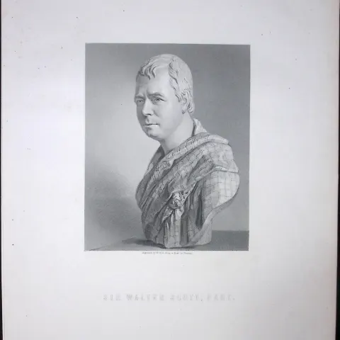 Sir Walter Scott  Scotland 1873 Antique 152 Years-Old Victorian Engraving-48