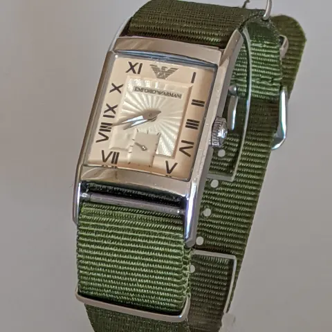 Emporio Armani Classic Tank Watch – Champagne Sunburst Dial