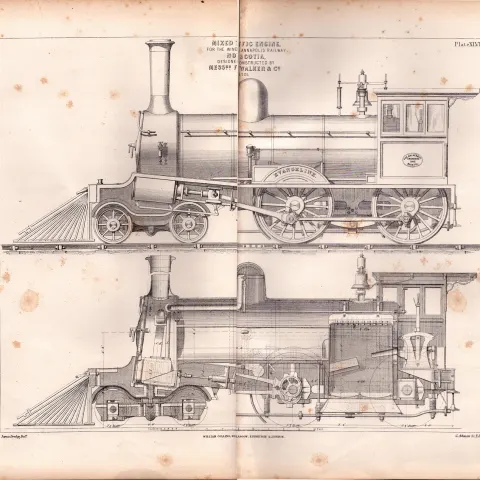 Mixed Traffic Engine Windsor Railway Nova Scotia Antique Scarce Diagram-17.