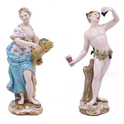 Set of 19th c. Meissen Four Seasons Figurines