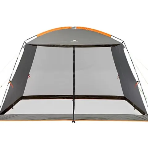 (124/7D) Lot RRP £120. 3x Ozark Trail Screen House Orange / Black RRP £40 Each. Designed With A Cle