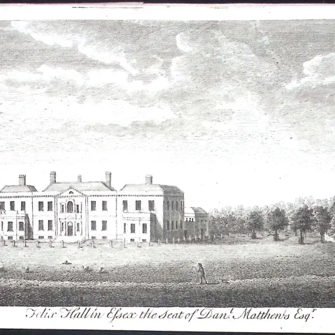 Essex Felix Hall Scarce Georgian Copper Antique 1776 Engraving-133.