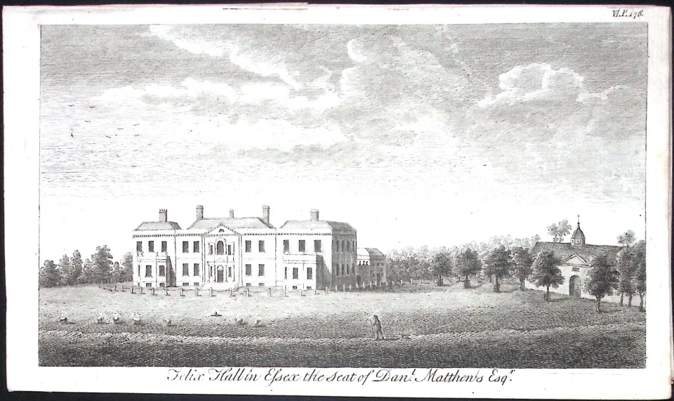 Essex Felix Hall Scarce Georgian Copper Antique 1776 Engraving-133.