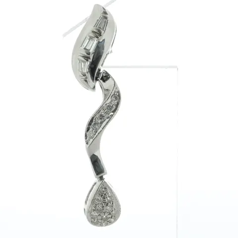 14ct Gold Ladies Drop Diamond Earring 0.60 Carats