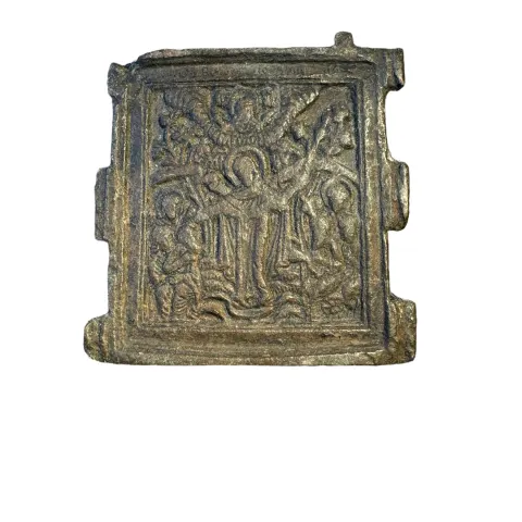 Antiquities: 17th-18th Century Bronze Orthdox Reliquary £5 UK Post £15 International