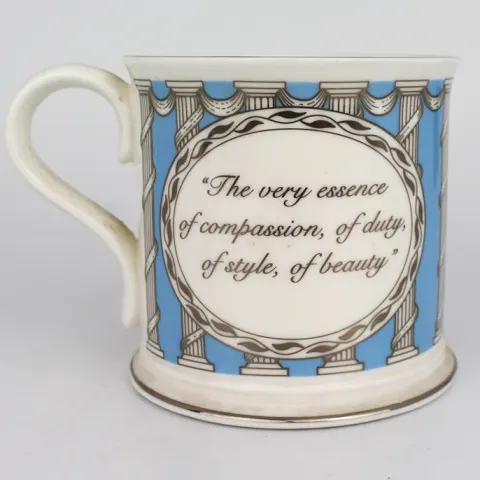 Althorp Porcelain Tankard Quotation Charles 9th Earl Spencer