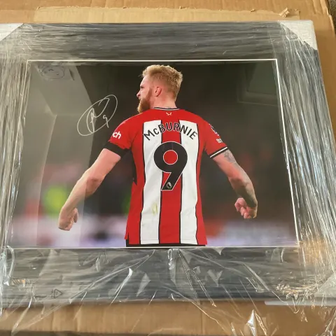 Oli McBurnie Authentic Signed Sheffield United Framed Photo | COA | Brand New | Ready To Hang