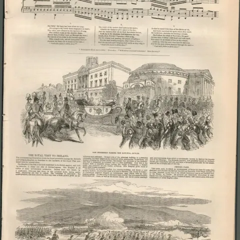 The Royal Visit To The Rotunda Hospital Dublin 1849 Antique.