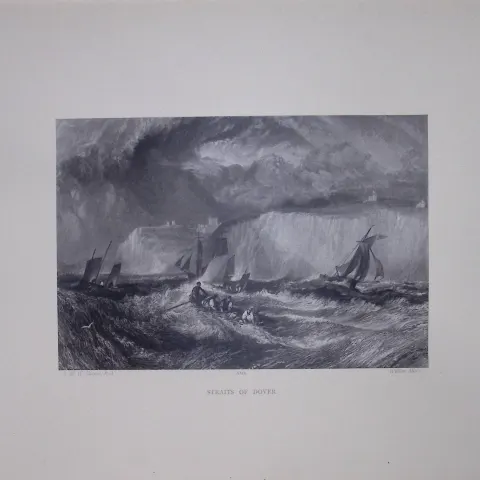 J.M.W Turner Rare “The Straits Of Dover” 1873 Picturesque Views in England-14
