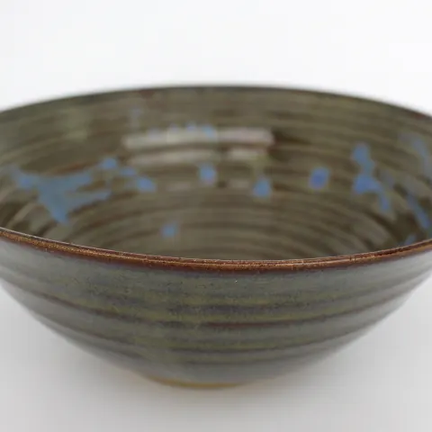 Vintage Glazed Art Pottery Bowl