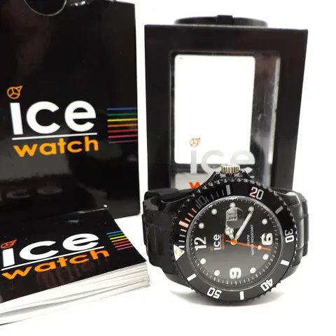 ICE Watch Men's Quartz Watch Black Silicone Strap - New Battery