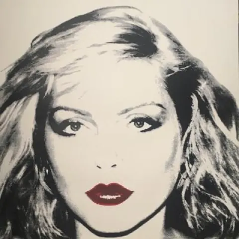 ANDY WARHOL (1928-87) ‘Debbie Harry-Red Lips’, White Colourway, Large, 36 x 36 inch, 1977