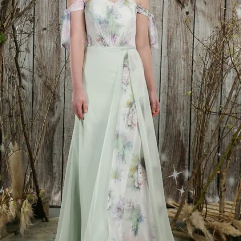 Richard Designs thistle and sage bridesmaid/prom dress size 10