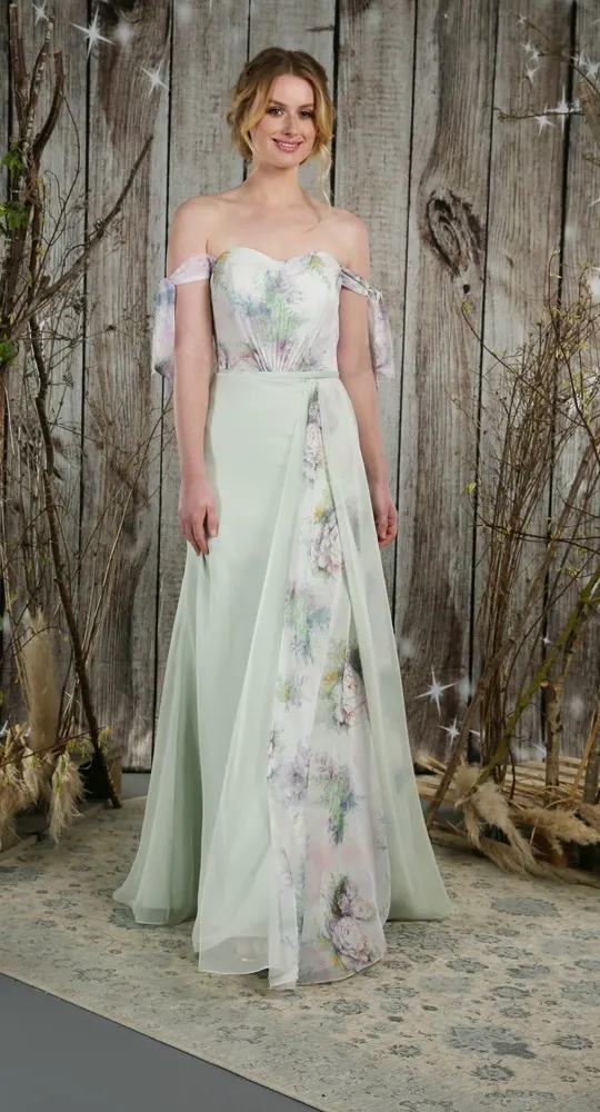 Richard Designs thistle and sage bridesmaid/prom dress size 10